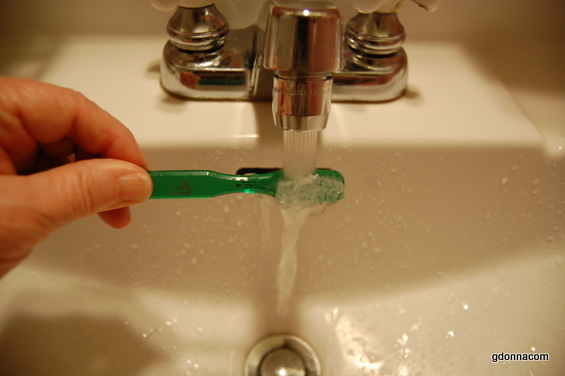 Conserving water at the faucet