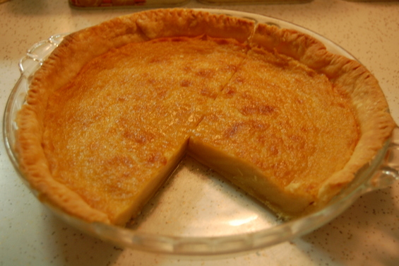 Homemade Egg Custard Pie